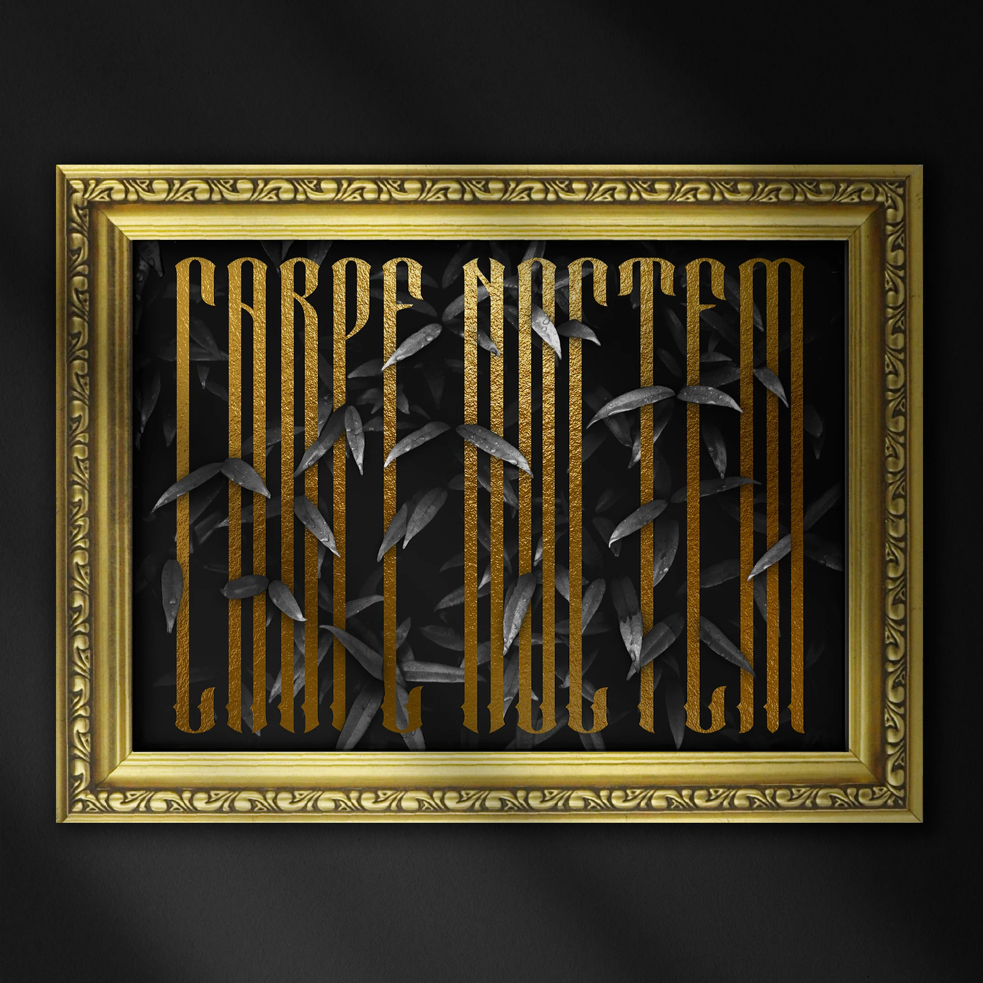 Carpe Noctem - Black & Gold Print - Image 3