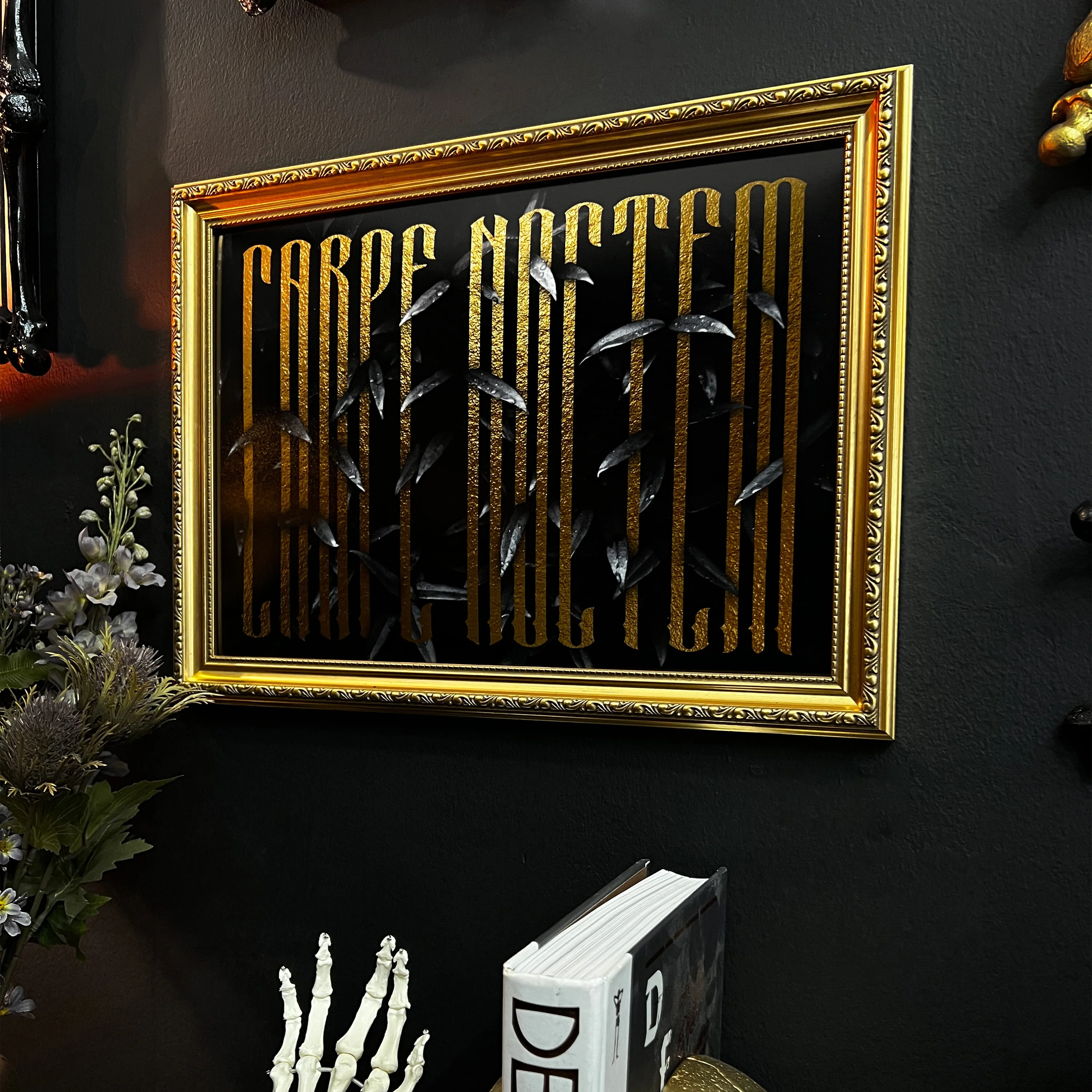 Carpe Noctem - Black & Gold Print - Image 4