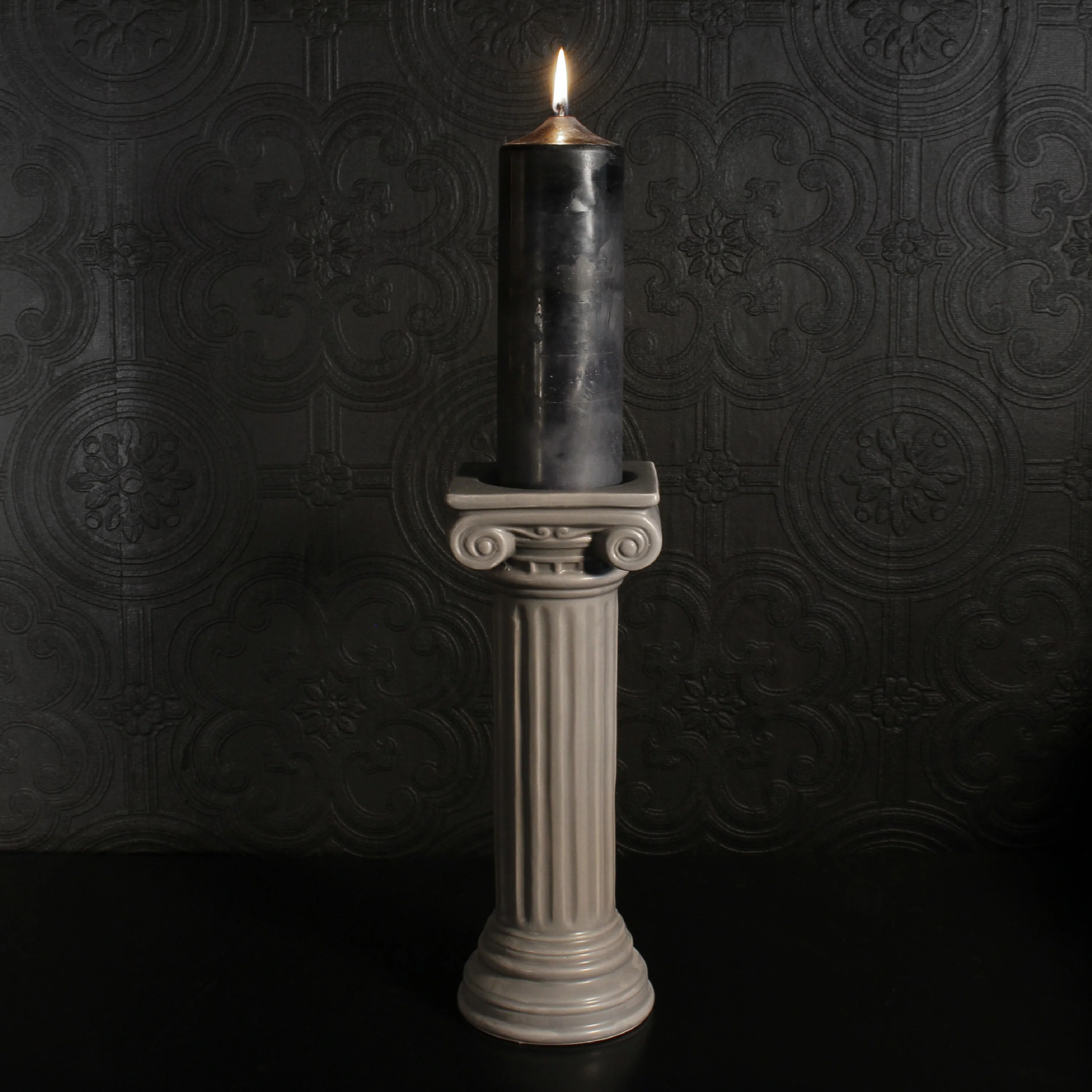 Column Candle Holder - Stone Grey - Image 3