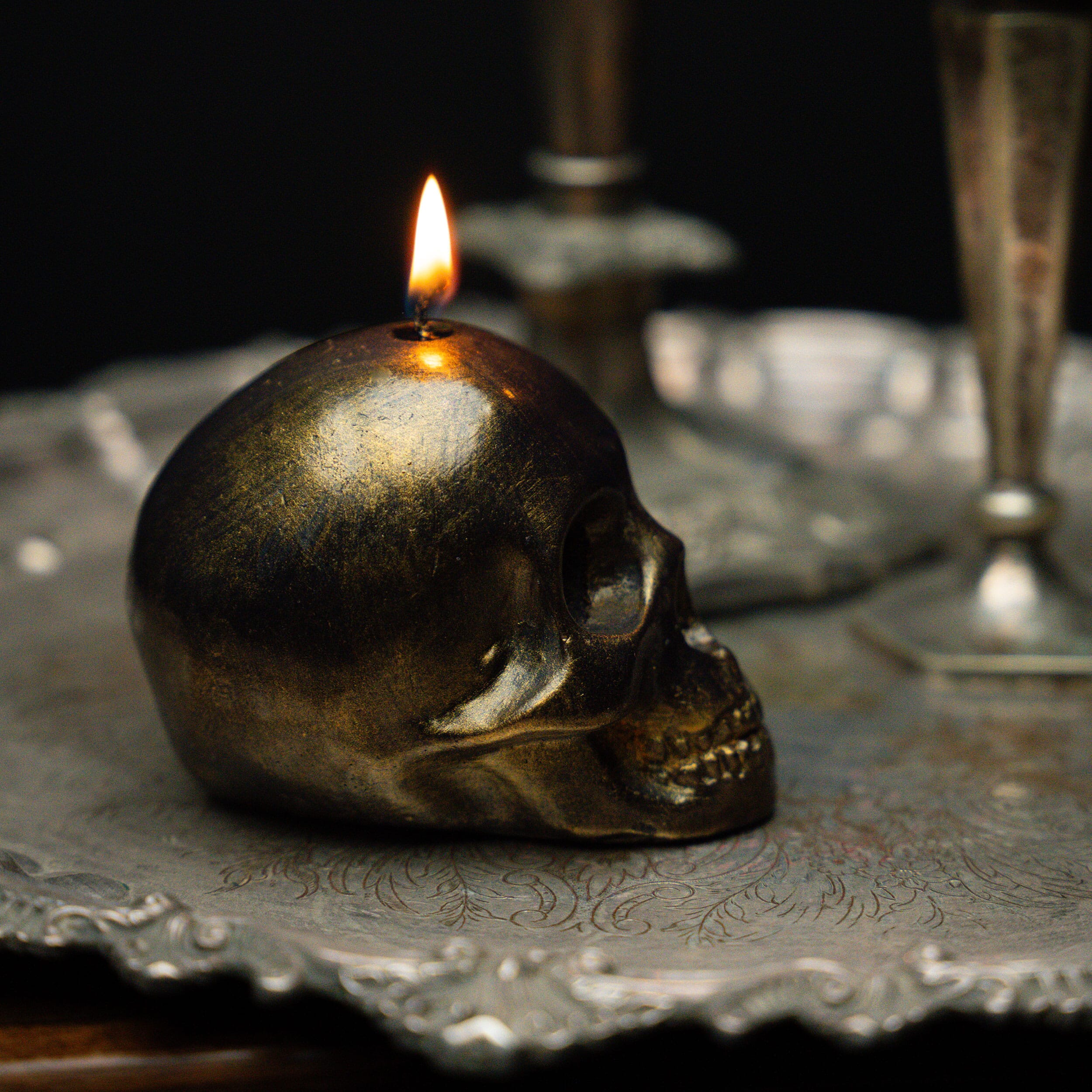 Gold Edition Skull Candle - Image 3