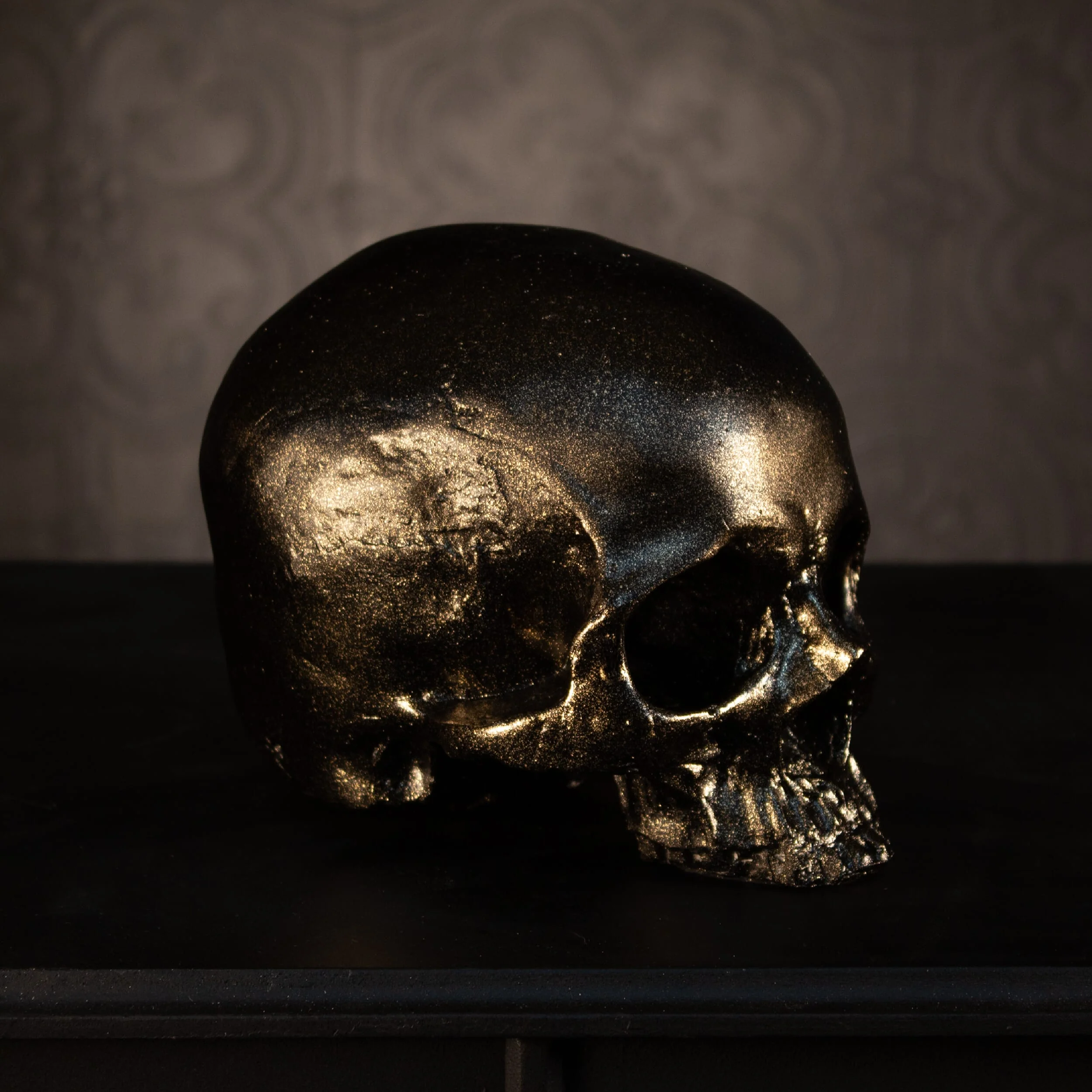 Skull of Jane Doe Ornament - Blackened Gold - Image 3