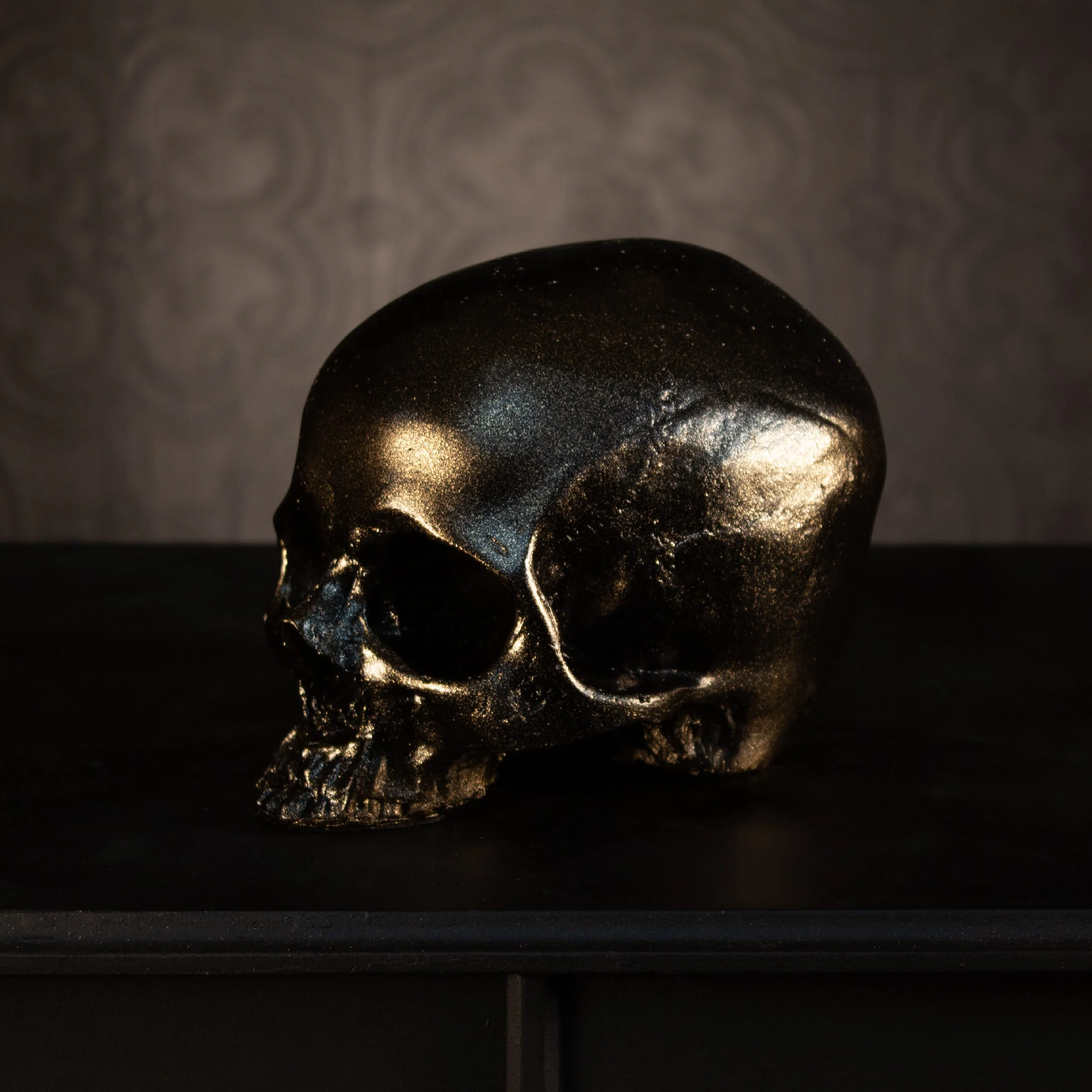 Skull of Jane Doe Ornament - Blackened Gold - Image 4