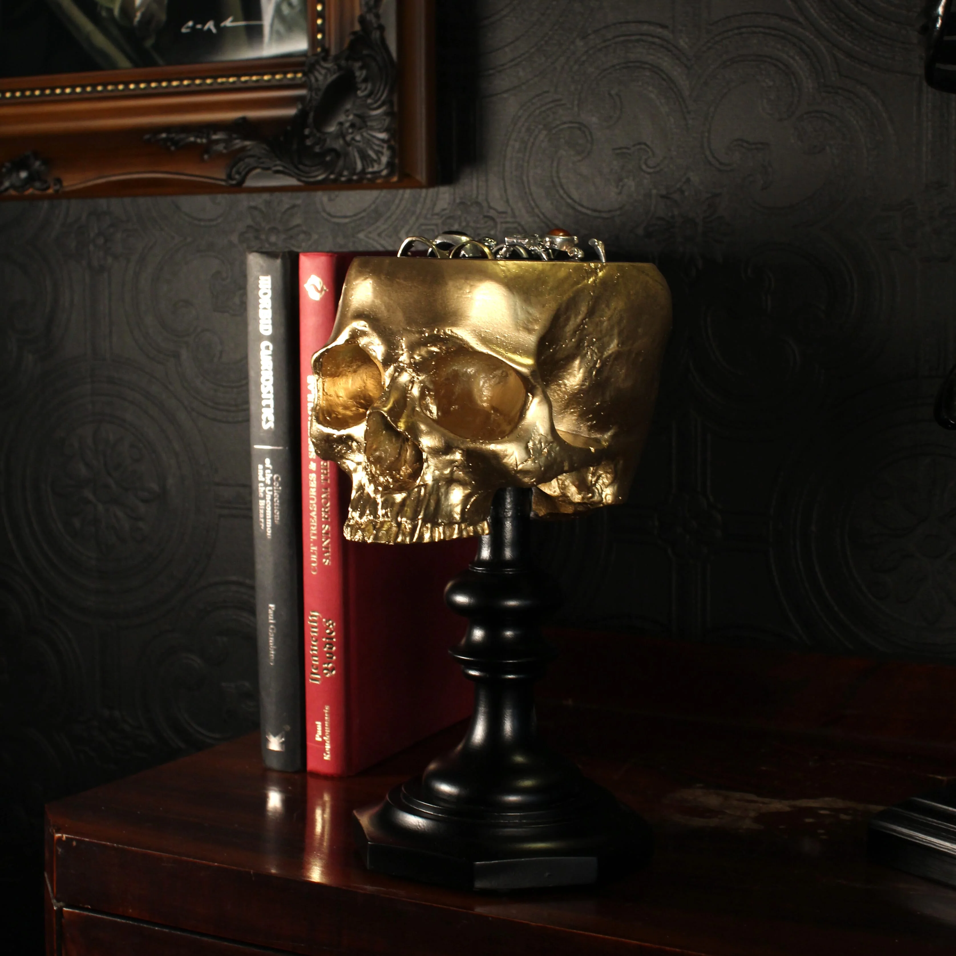 Skull Ring Holder - Gold Edition - Image 3