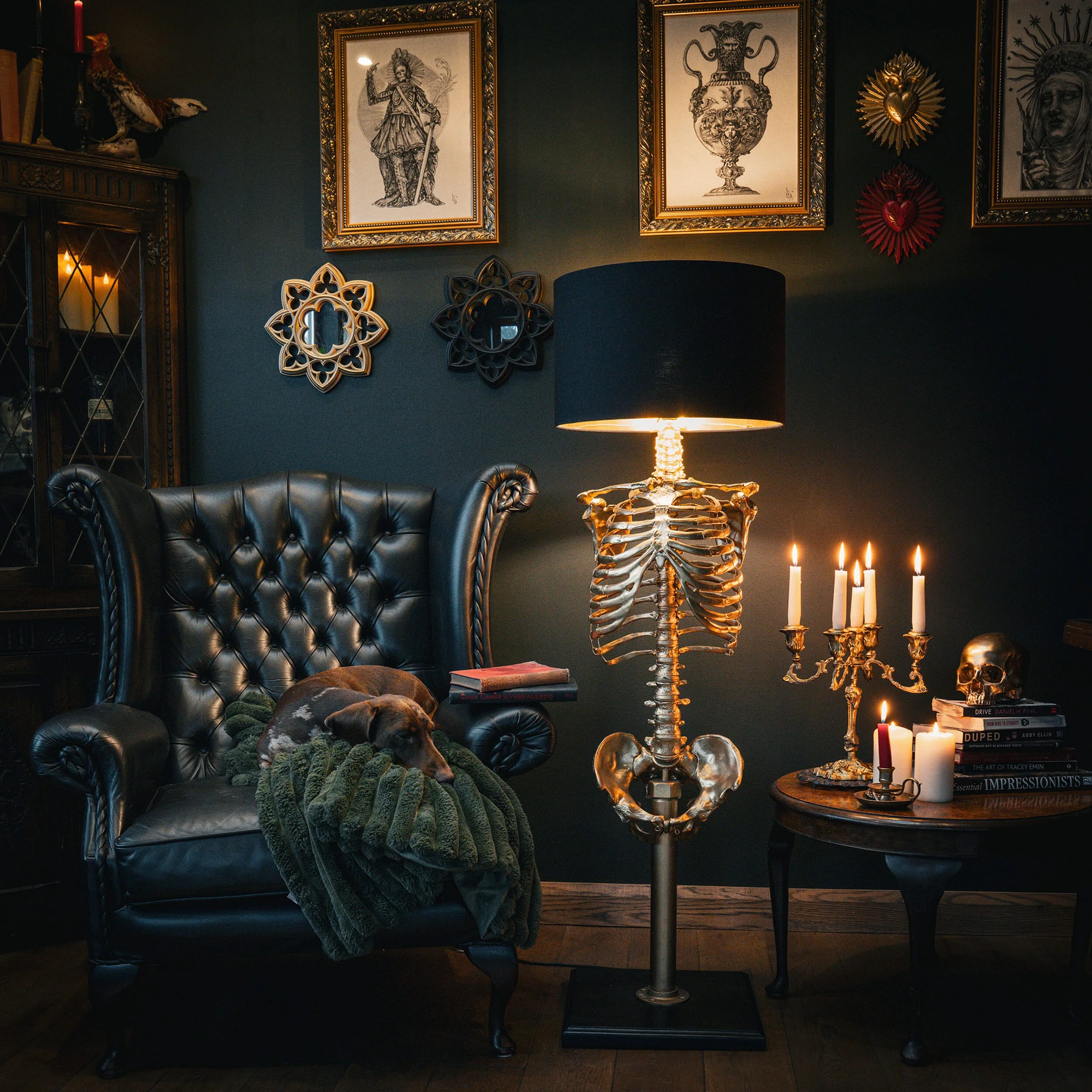 The Gold Skeleton Floor Lamp by The Blackened Teeth - Image 3