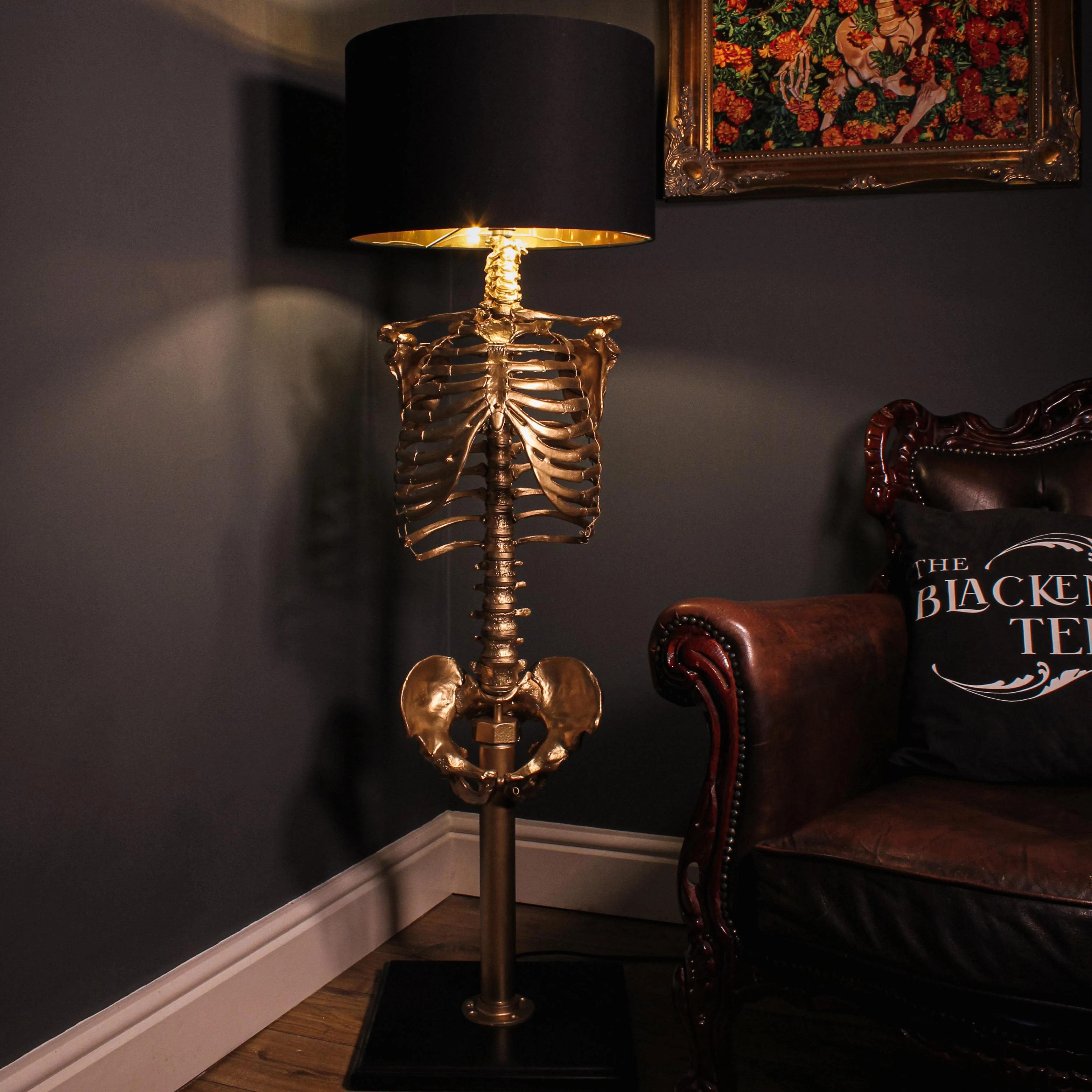 The Gold Skeleton Floor Lamp by The Blackened Teeth - Image 4
