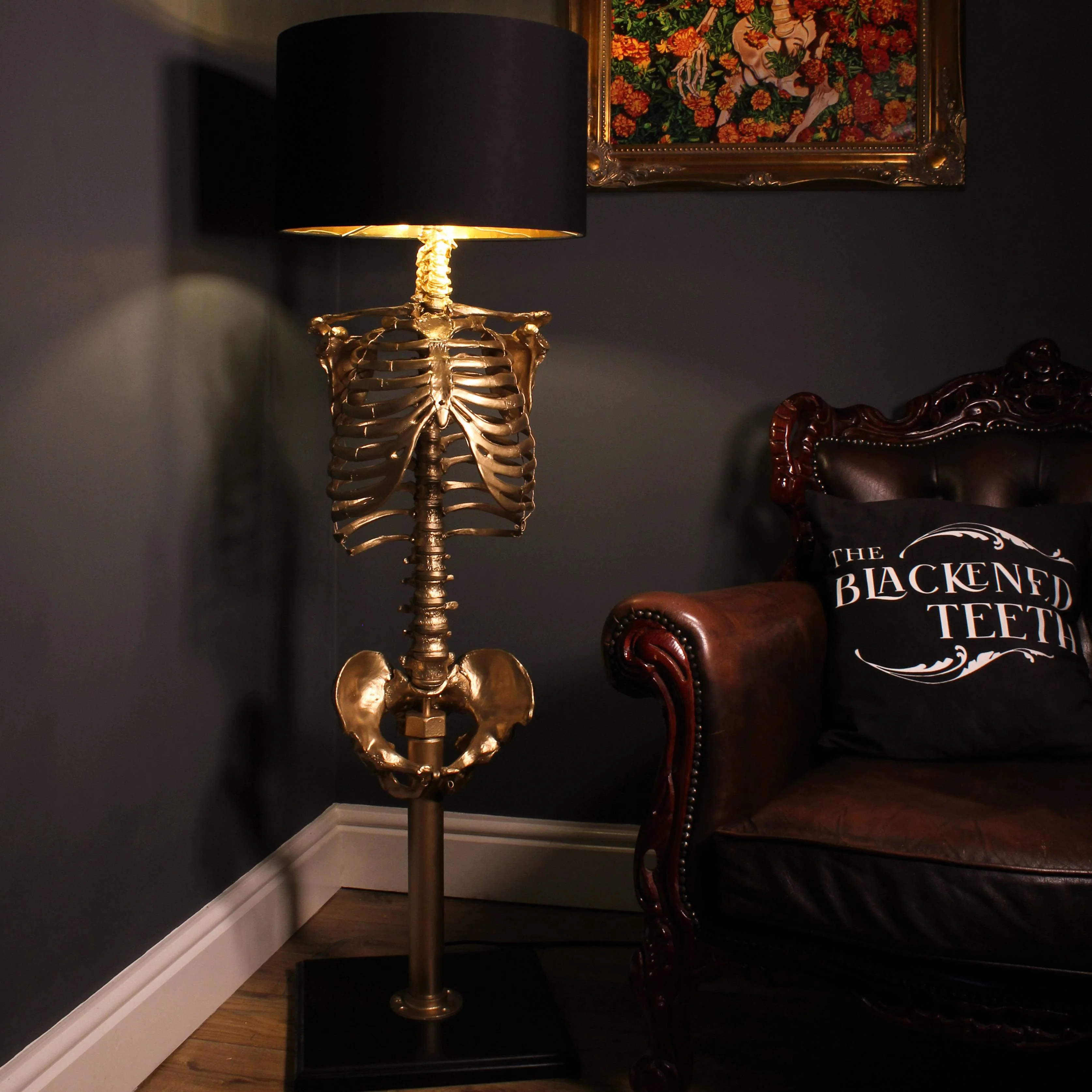 The Gold Skeleton Floor Lamp by The Blackened Teeth - Image 5
