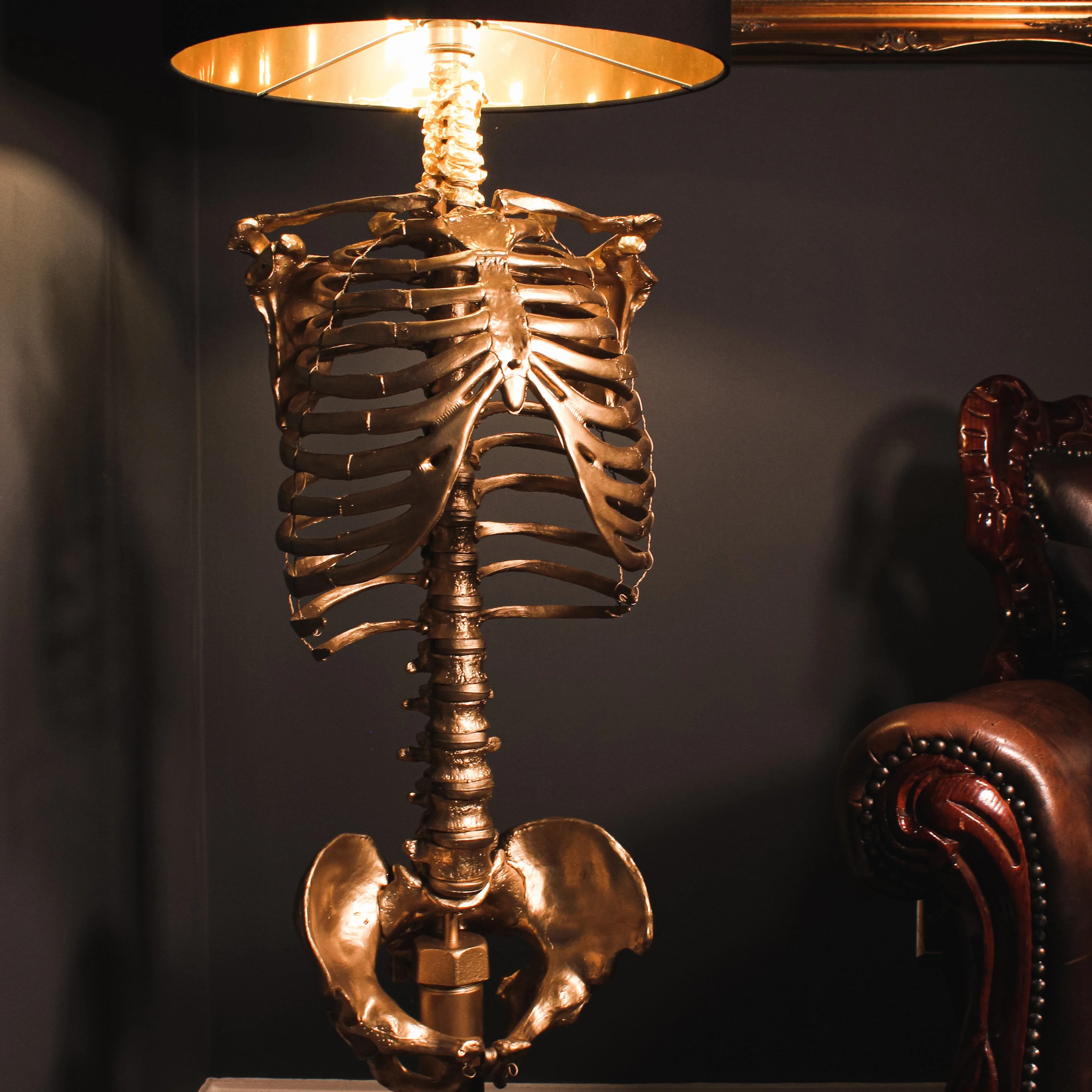 The Gold Skeleton Floor Lamp by The Blackened Teeth - Image 6